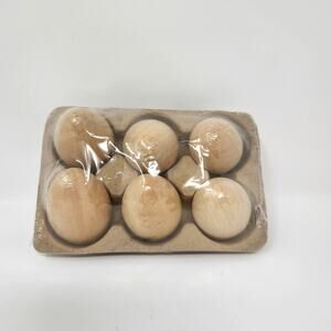 Natural Wooden Decorative or Play Easter Eggs